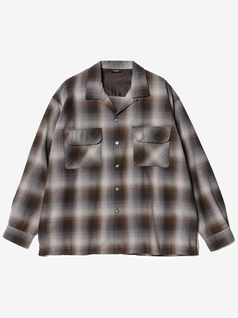 Image of Beams Ombre Open Collar - Brown