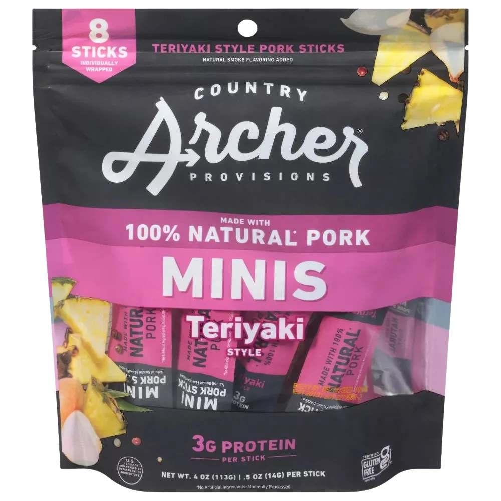 Image of Country Archer Minis Teriyaki Pork Stick (8 CT)