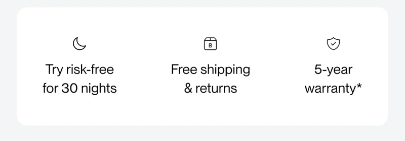 5-year warranty | try for 30 nights | Free shipping