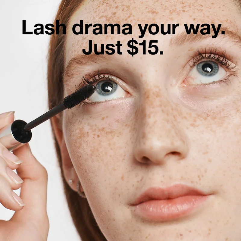 Lash drama your way. Just 15.