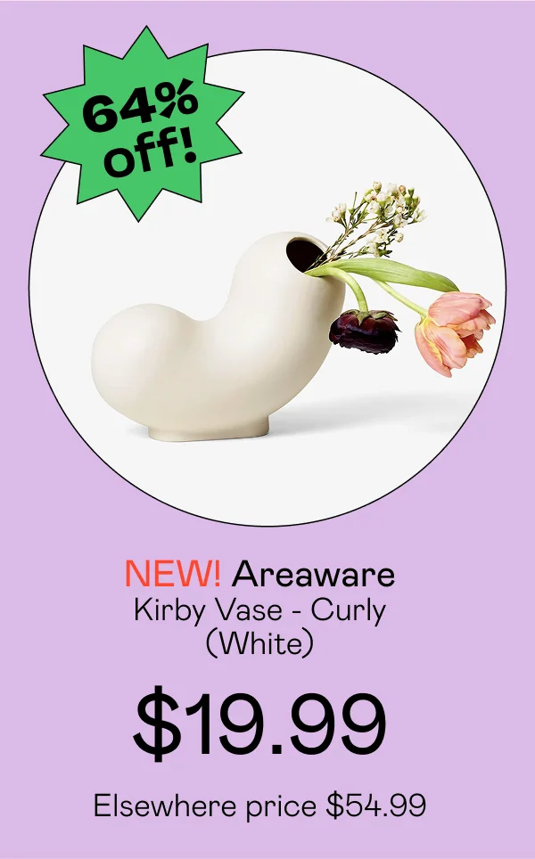 Kirby Vase - Curly  (White)
