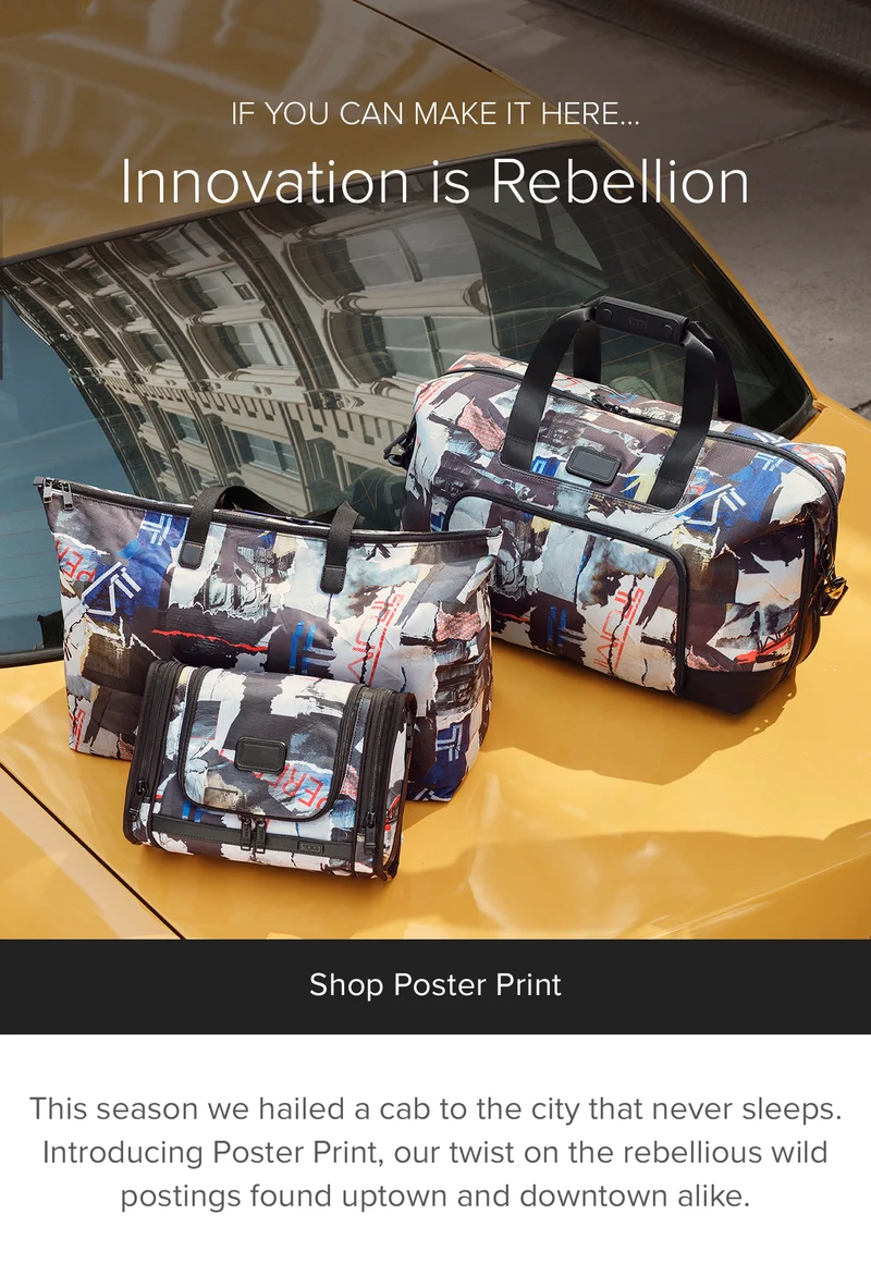 This season we hailed a cab to the city that never sleeps. Introducing Poster Print, our twist on the rebellious wild postings found uptown and downtown alike.