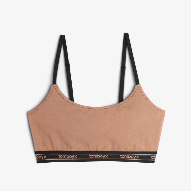 Image of Low Cut Soft Bra - Chocolate Malt