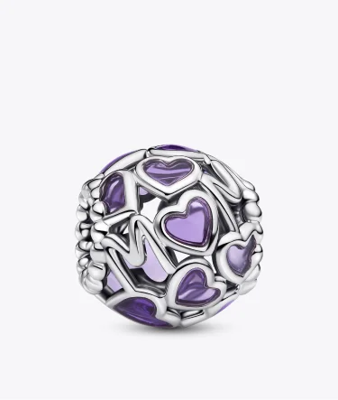 Openwork Hearts Mom Charm