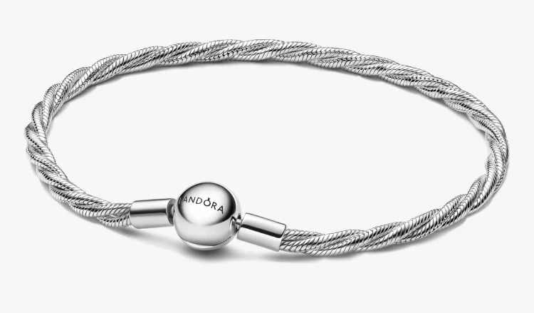 Round Pandora Clasp Twisted Snake Chain