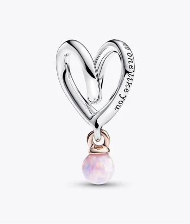Two-tone Wrapped Heart Charm