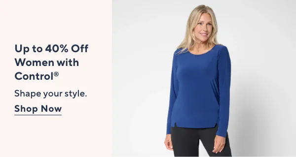 up to 40% off women with control