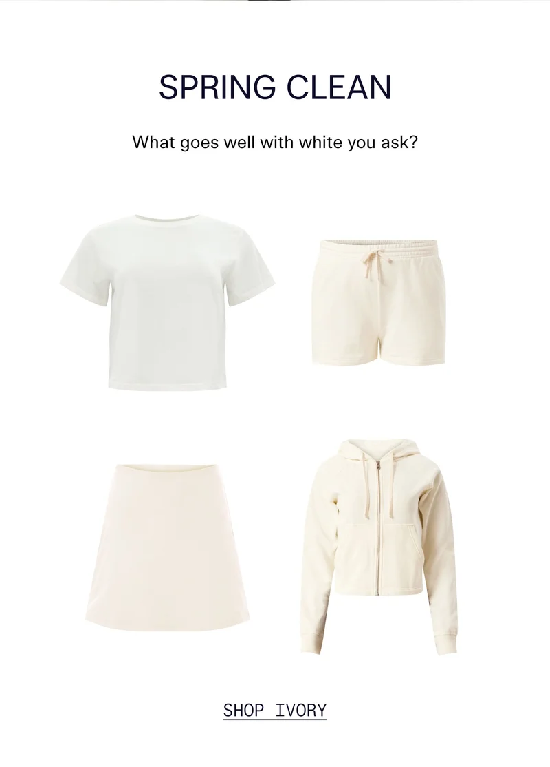 Spring Clean What goes well with white you ask? Shop Ivory