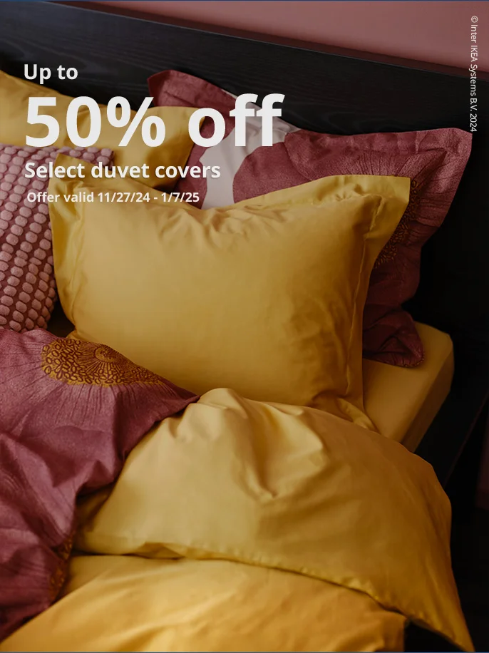 Up to 50% off select duvet covers