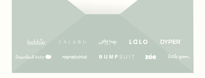 bobbie, LALABU, tubby todd, Lalo, DYPER, Dreamland Baby, nanobebe, BUMPSUIT, ZOE, little spoon