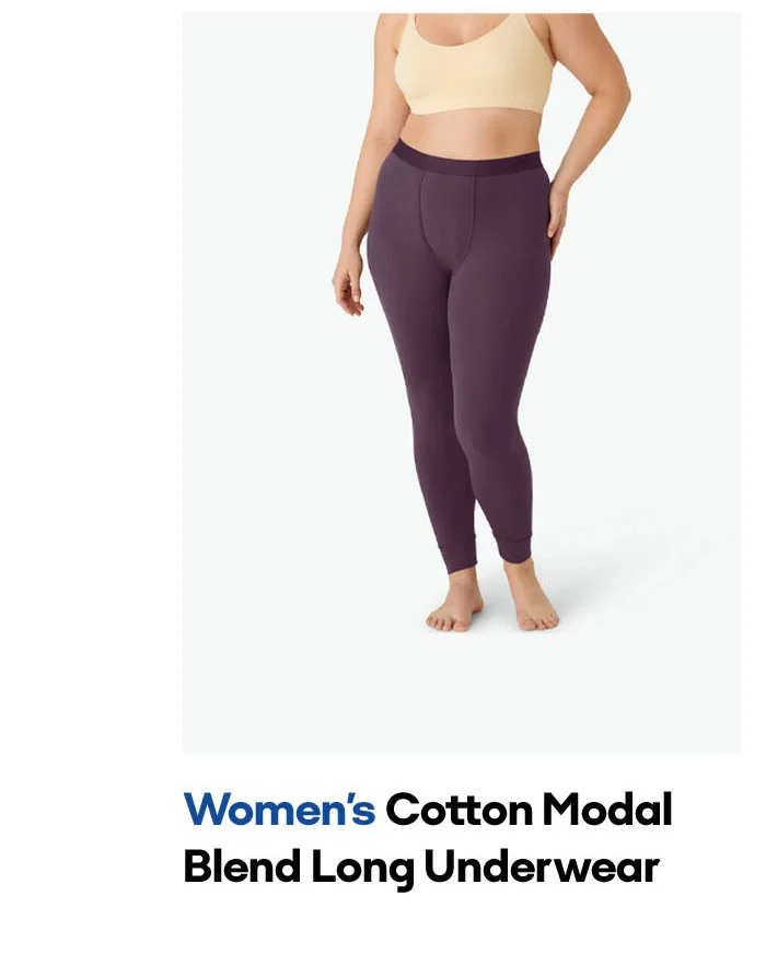 WOMEN'S COTTON MODAL BLEND LONG UNDERWEAR