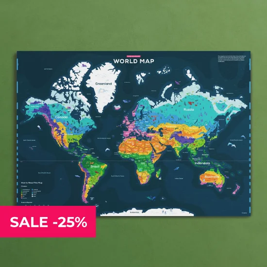 World Map Poster - 25% Off