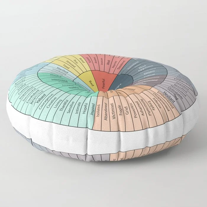 Wheel Of Emotions Floor Pillow Floor Pillow