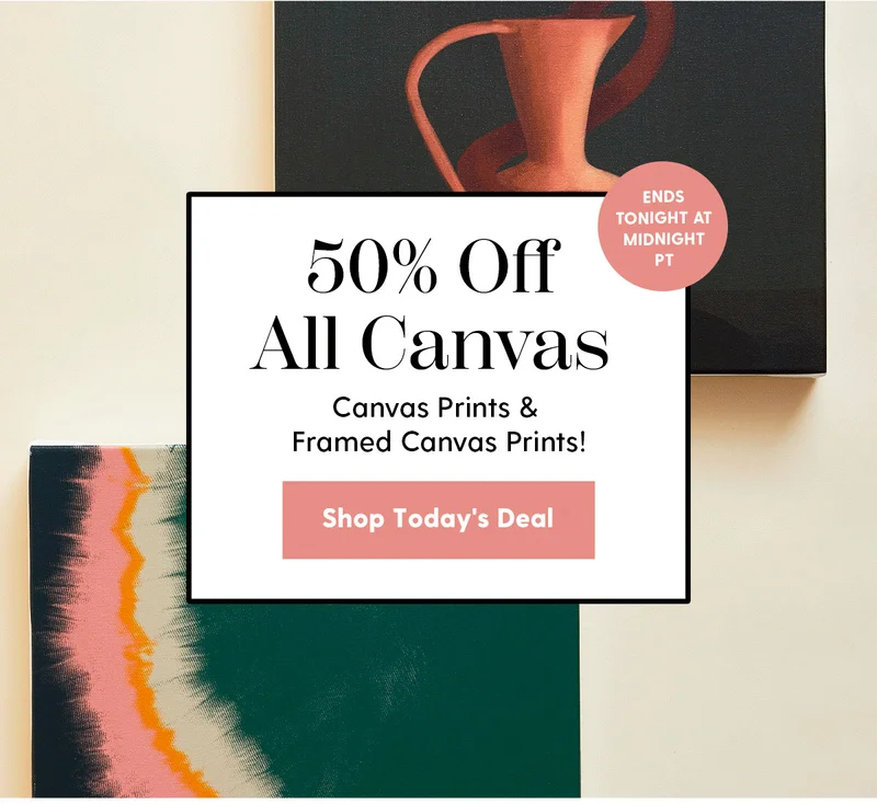 50% Off All Canvas | Canvas Prints & Framed Canvas Prints! | Ends Tonight At Midnight PT | Shop Today's Deal