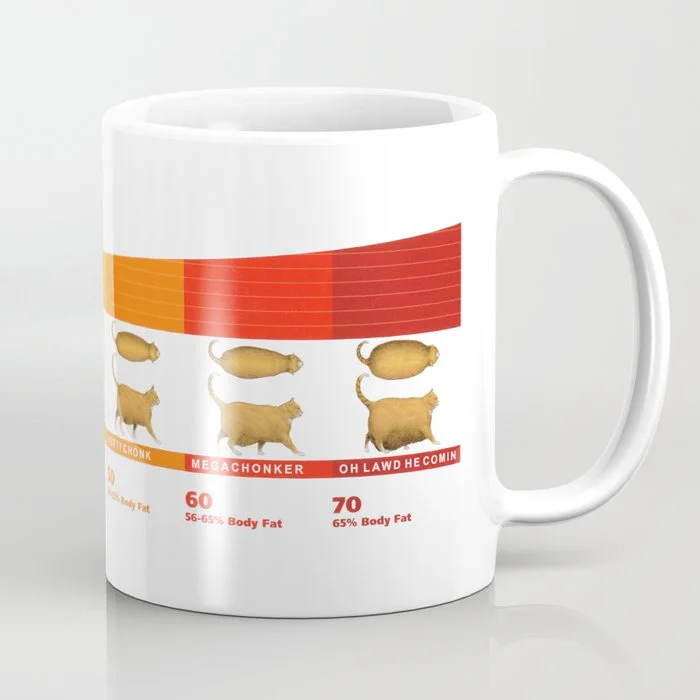 Cat CHONK Chart Meme Coffee Mug Coffee Mug