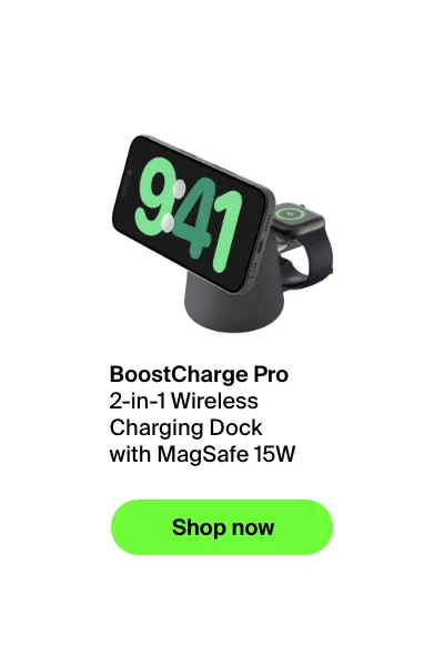 BoostCharge Pro 2-in-1 Wireless Charging Dock with MagSafe 15W