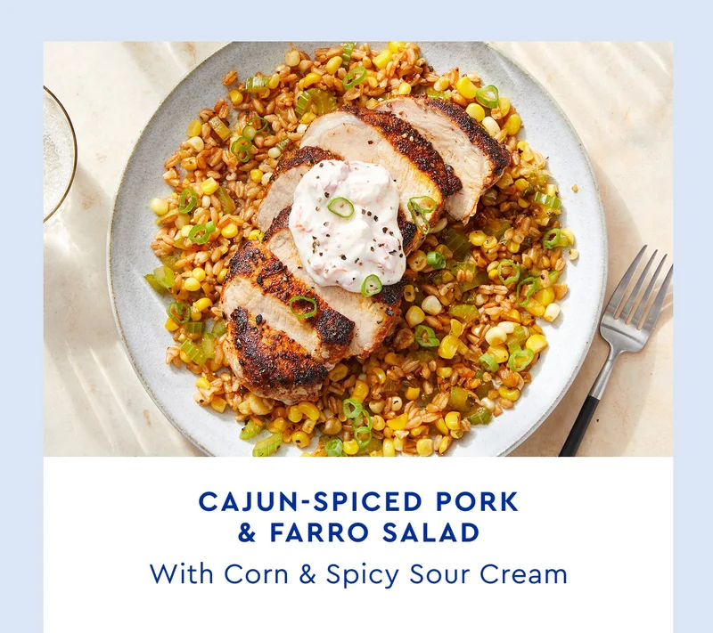 Cajun Spiced Pork and Farro Salad | ORDER NOW