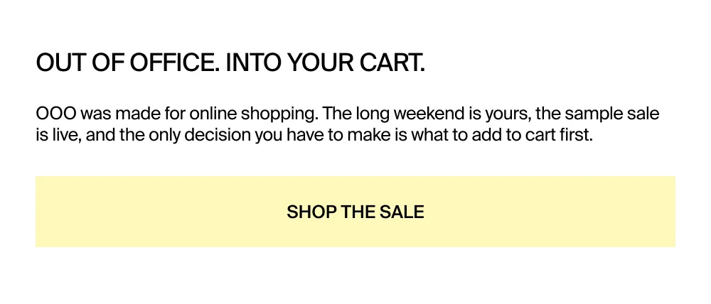 Shop Online Sample Sale