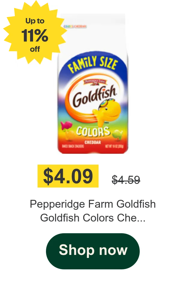 Pepperidge Farm Goldfish  Goldfish Colors Che...