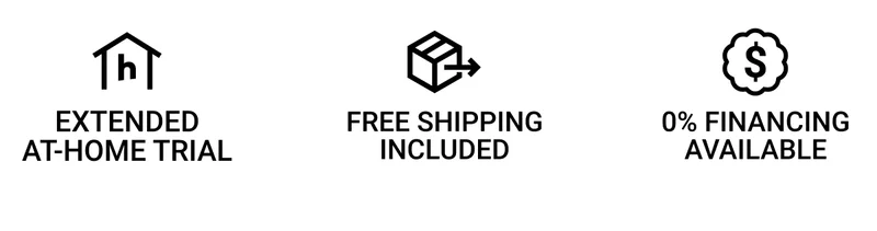 Extended at-home trial. Free shipping included. 0% financing available