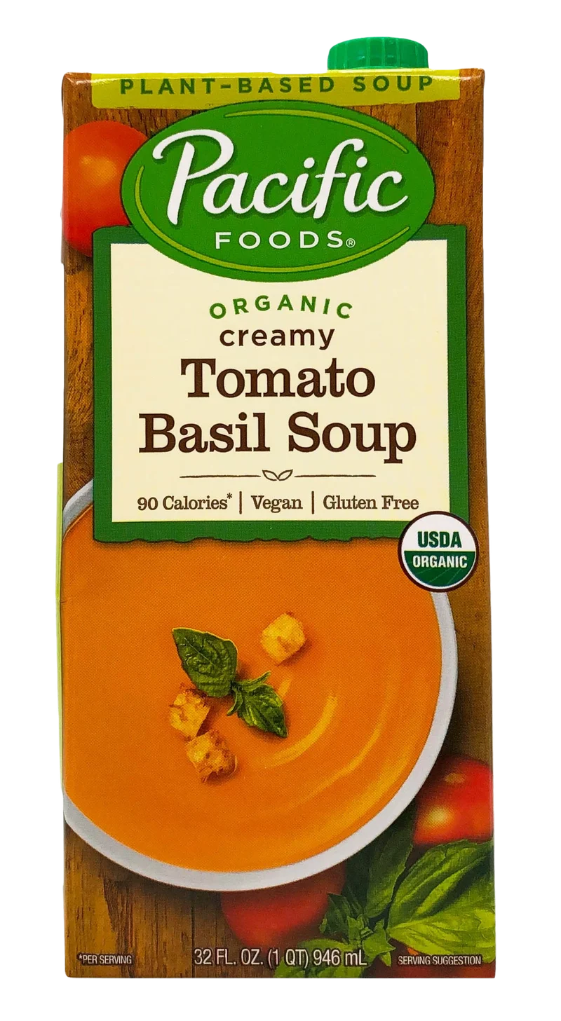 <span style="font-weight: bold; font-style: normal; text-decoration: none; font-family: Vulf_Sans-Medium, Helvetica Neue, Arial, sans-serif; font-size: 16px; line-height: 20px">Pacific Foods</span><span style="font-style: normal; text-decoration: none; font-family: Vulf_Sans-Medium, Helvetica Neue, Arial, sans-serif; font-size: 16px; line-height: 20px"> Organic Tomato Basil Soup</span>