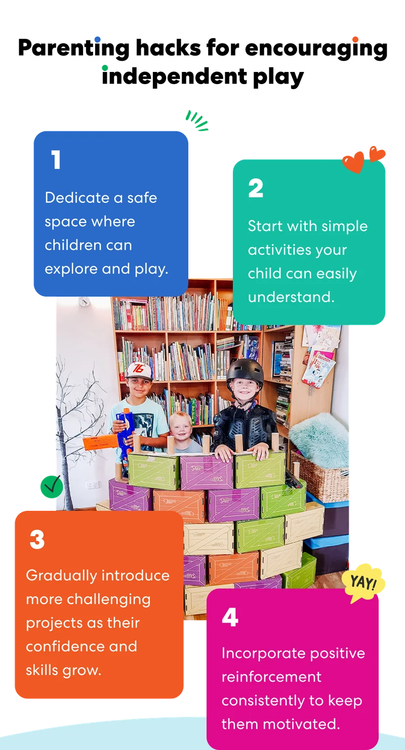 Parenting hacks for encouraging independent play