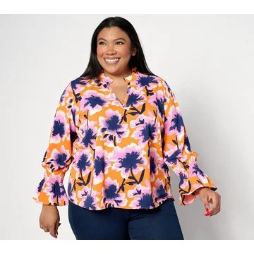 Studio Park x Leah Williams Bold Floral Printed Blouse
