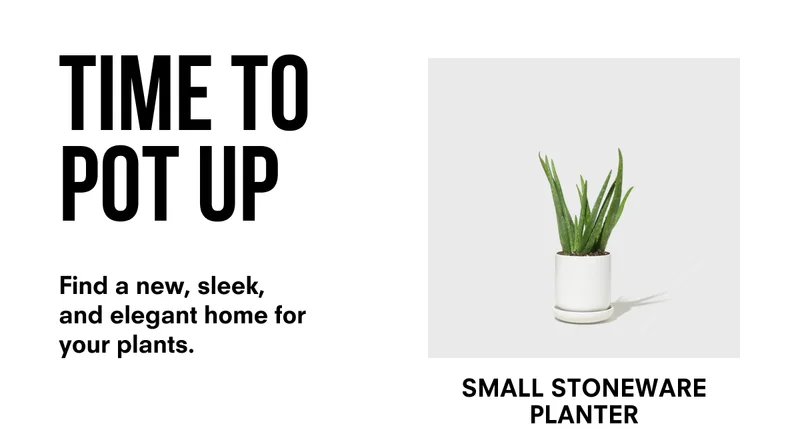Time to  pot up - small stoneware planter