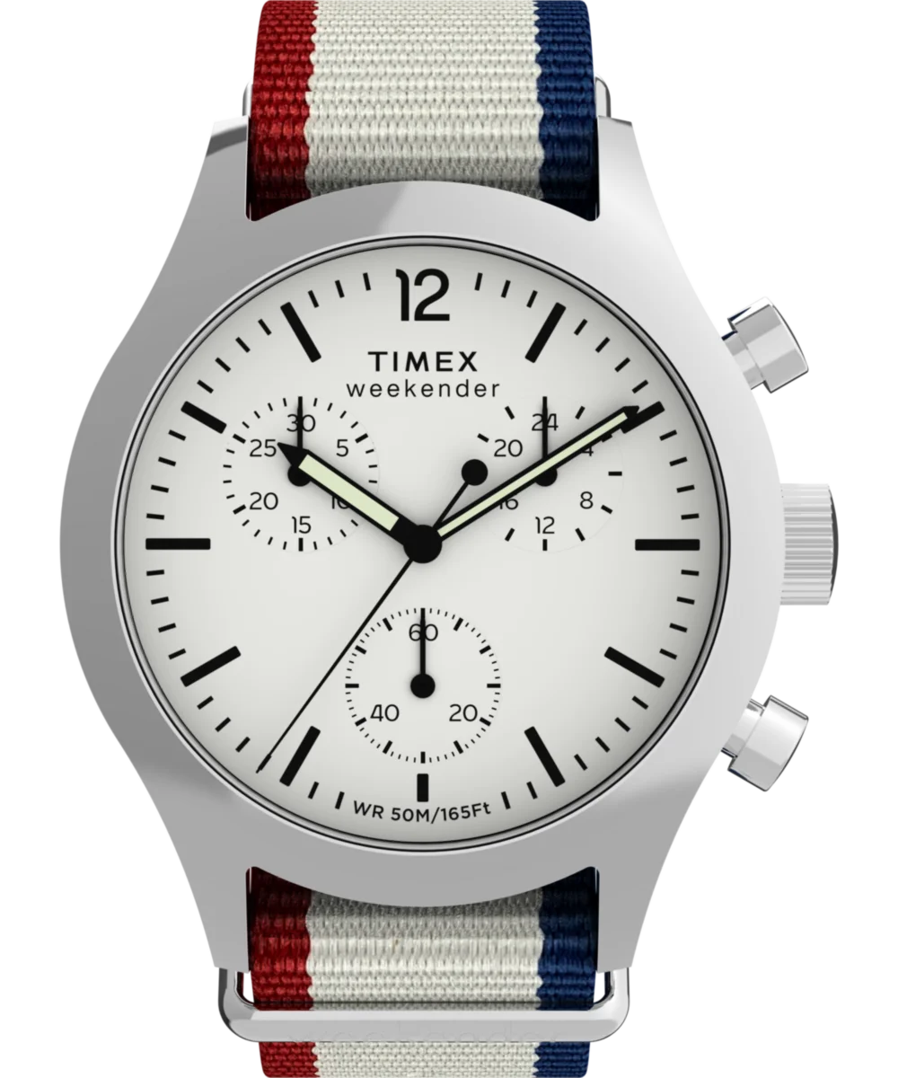 Image of Timex Weekender New England Chronograph 40mm Eco-Conscious Fabric Strap Watch