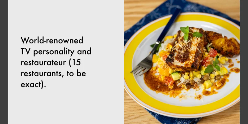 World-renowned TV personality and restaurateur.