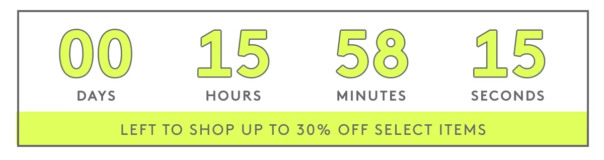 Up To 30% Off Select Items Ends Soon