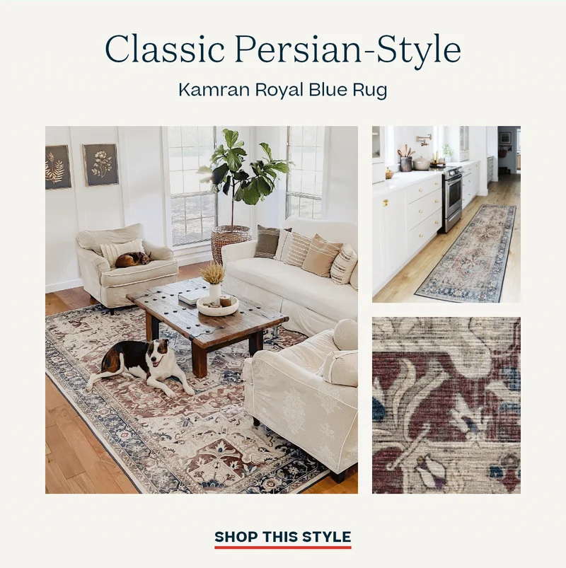 Kamran Royal Blue Rug
