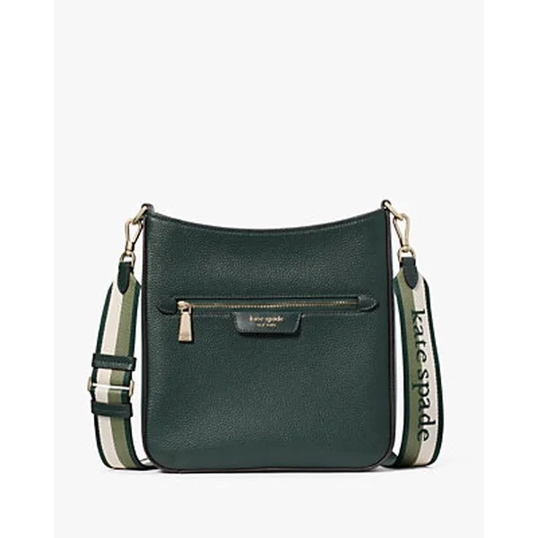 Hudson Pebbled Leather Large Messenger Crossbody
