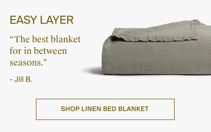 Easy touches. Shop linen bed blanket.