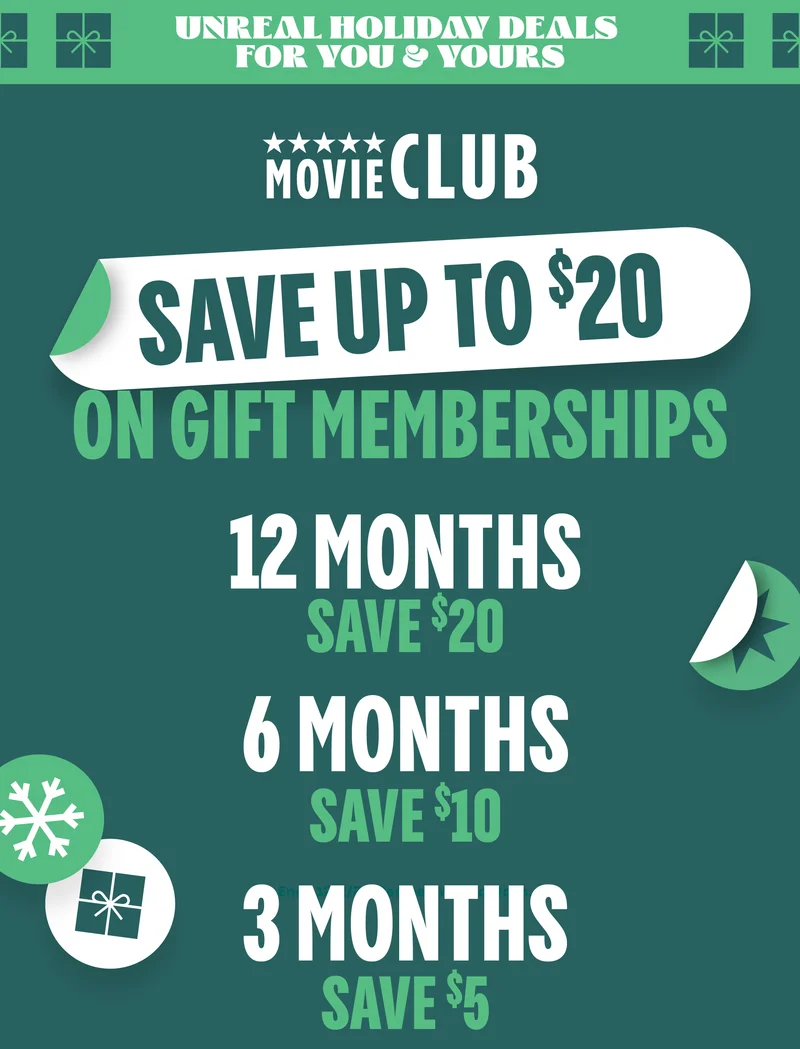 UNREAL HOLIDAY DEALS FOR YOU & YOURS | SAVE UP TO $20 ON GIFT MEMBERSHIPS | 12 MONTHS SAVE $20 | 6 MONTHS SAVE $10 | 3 MONTHS SAVE $5