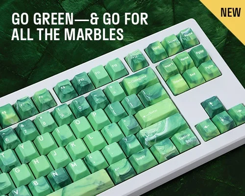 DCX Green Marble Keycap Set | Shop Now >
