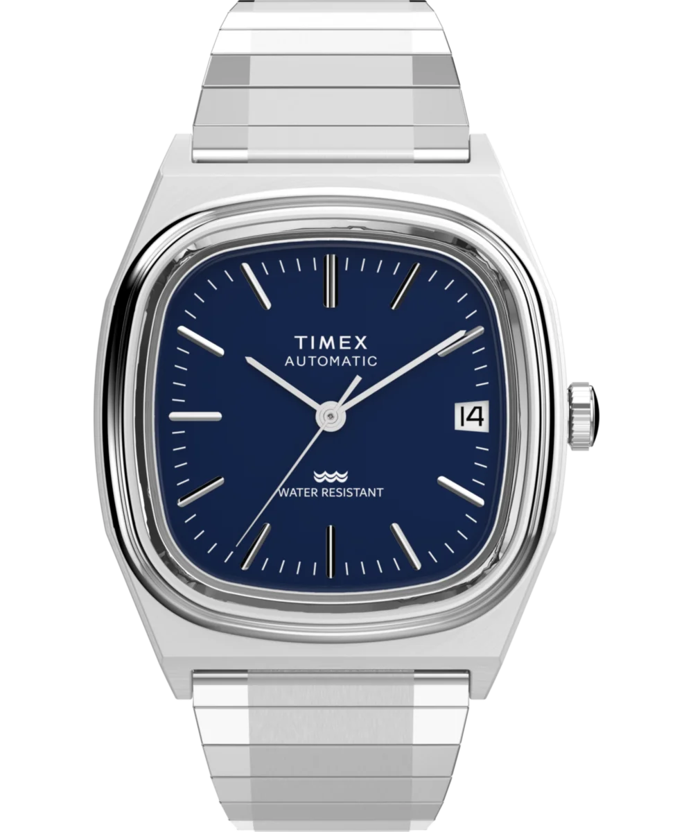 Image of Timex® Automatic 1983 E Line 34mm Stainless Steel Expansion Band Watch