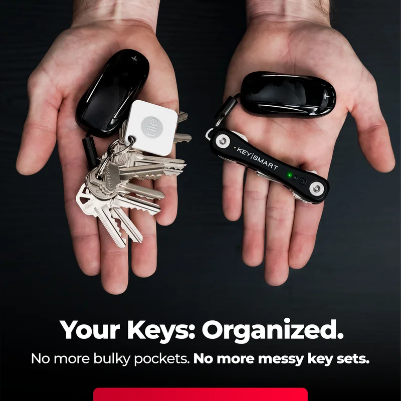 KeySmart® iPro | Works With Apple Find My Network | Holds Up to 14 Keys