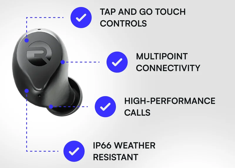 ✔️ Tap and go touch controls ✔️ Multipoint connectivity ✔️ High-performance calls ✔️ IP66 weather resistant