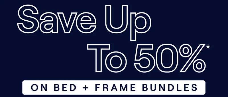 Save Up to 50% on Bed + Frame Bundles