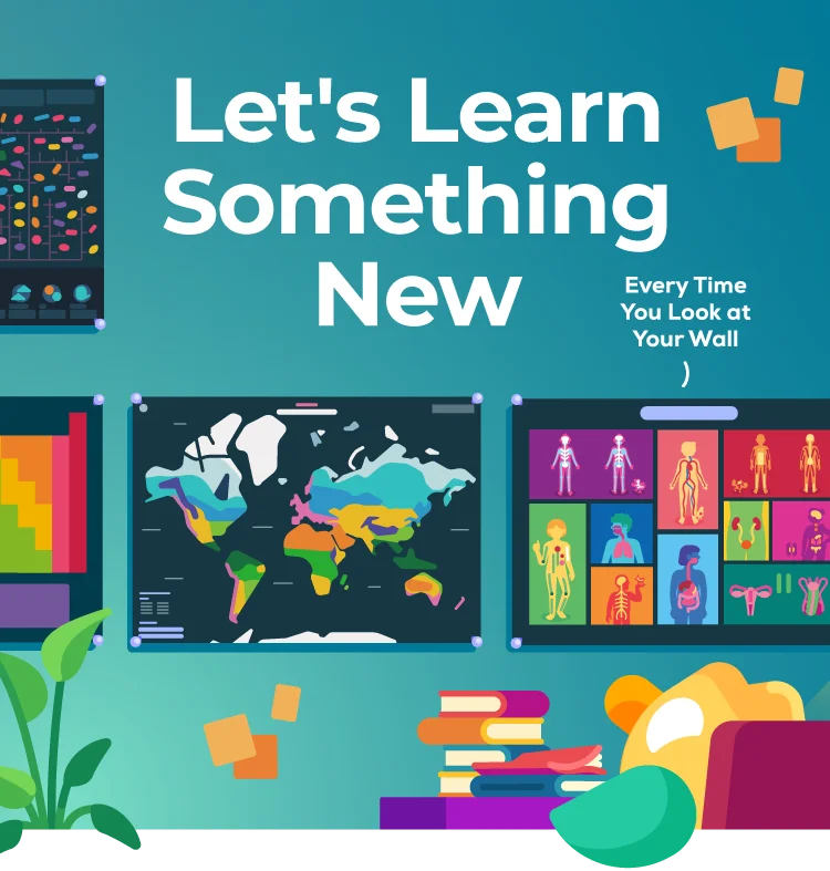 Let's learn something new, every time you look at your wall