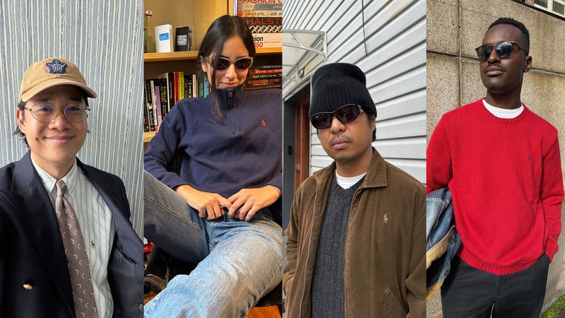 Four GQ staffers proudly repping the Ralph Lauren pony logo.