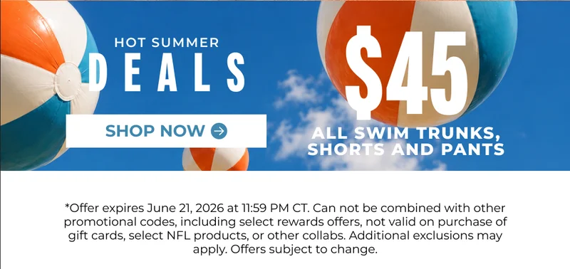 Hot Summer Deals - All Swim Trunks, Shorts and Pants are $45