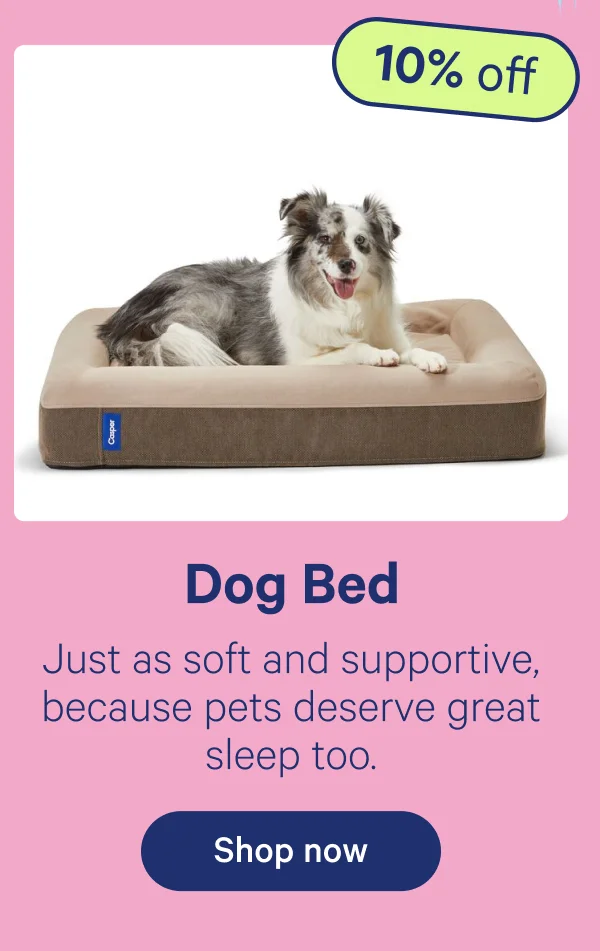 Dog Bed; Just as soft and supportive, because pets deserve great sleep too.