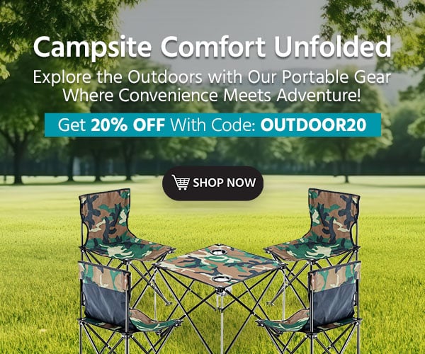 Campsite Comfort Unfolded Explore the Outdoors with Our Portable Gears