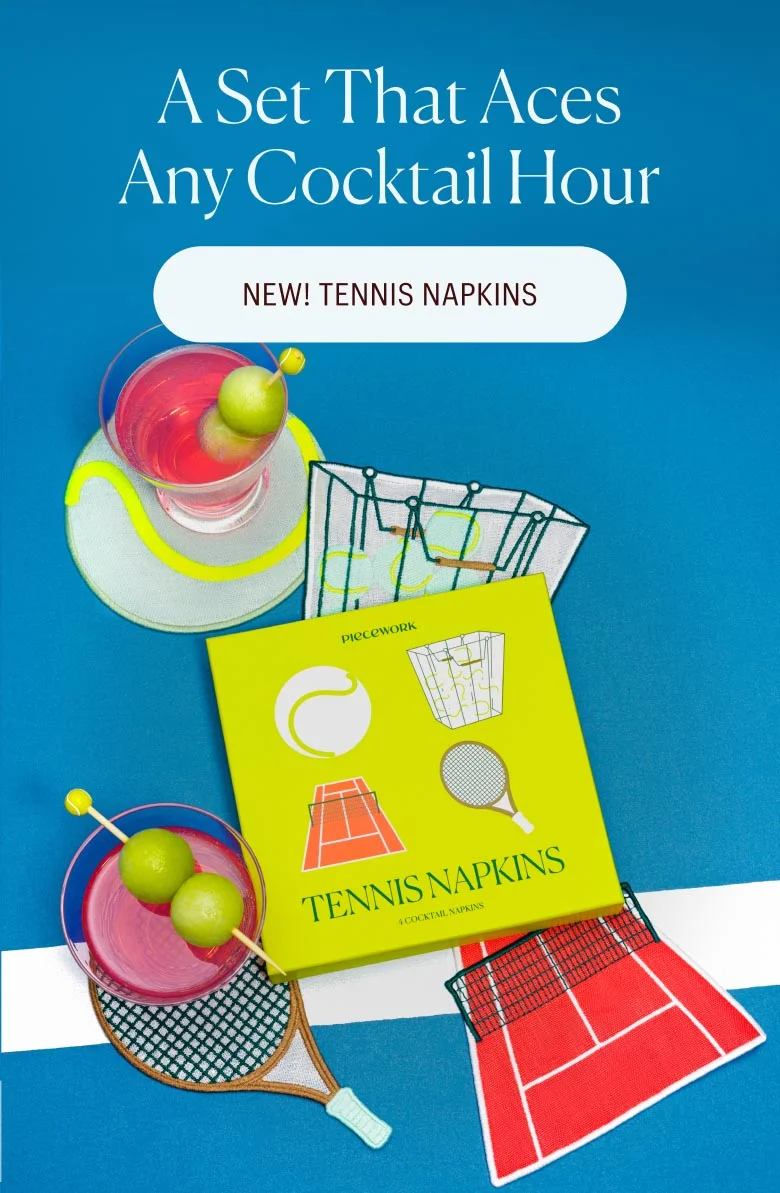 A Set That Aces Any Cocktail Hour - Shop Tennis Cocktail Napkins