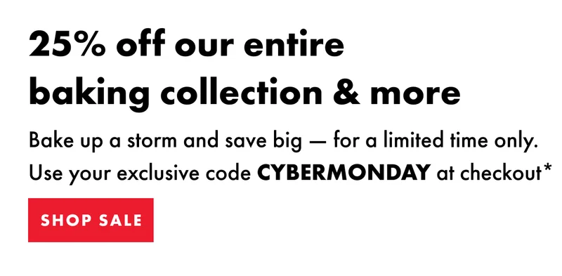25% off all cooking and baking products