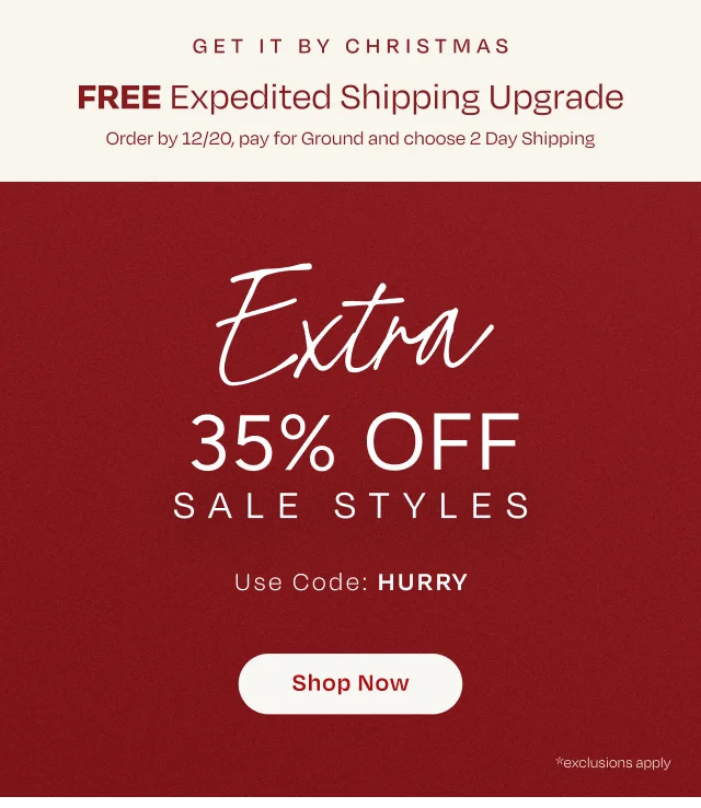 Extra 35% Off Sale Styles + Free Expedited Shipping Upgrade
