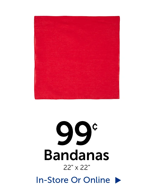 99¢ Bandanas - 22" x 22"