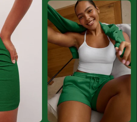 LuxeFleece Sweat Short in Home Court Green